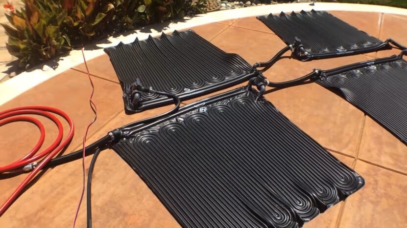 Solar pool heater installation